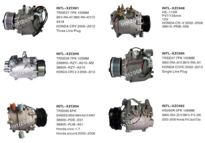 Ac air compressor 1.8L for Sanden-TRS09 for Honda 3430 4903 3410 38800RNCZ01M2 38800RSAE010M2 38800RSAE010 38800RNCZ02