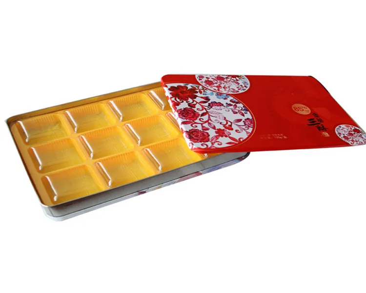 rectangular hinged tin containers