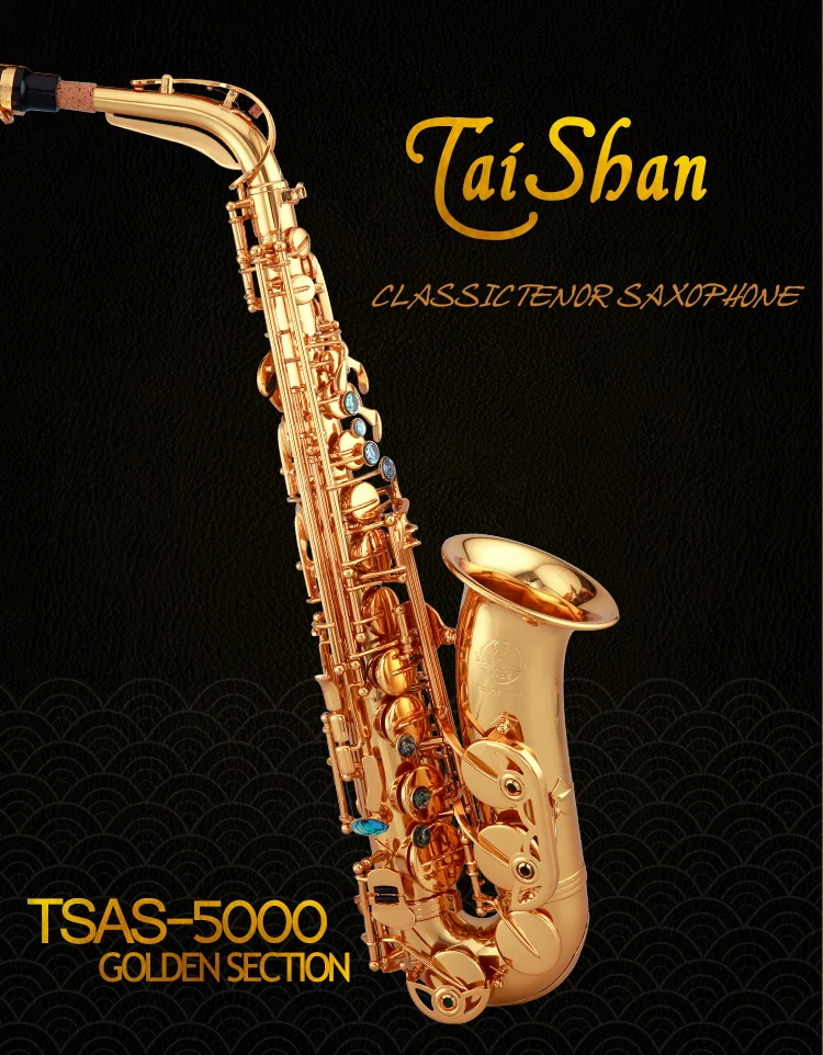 Taishan Musical Instrument 5000 Eb Alto Saxophone With Gold Lacquer Buy Good Quality Chinese