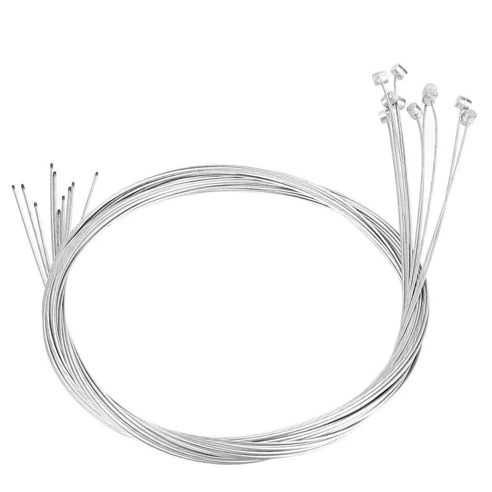 Asixx Bike Brake Cable, 10pcs Bike Brake Cord or Bicycle Braking Line/Cable, Brake Cable Suitable for Both Road Bikes and Mountain Bikes, 2 Meters in Length