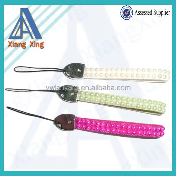 Solid color rhinestone bead cell phone wrist strap for sale Solid color rhinestone bead cell phone wrist strap for sale