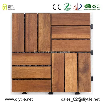 Diy Wood Decking Acacia Interlooking Flooring Tile Garden Floor