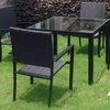 5 Piece all aluminum counter height dining set modern dining chairs