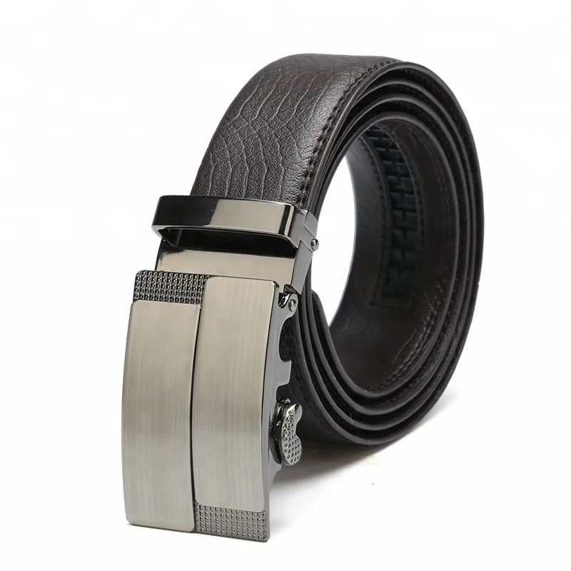 High Quality Black Men Leather Belts Automatic Buckle Belt