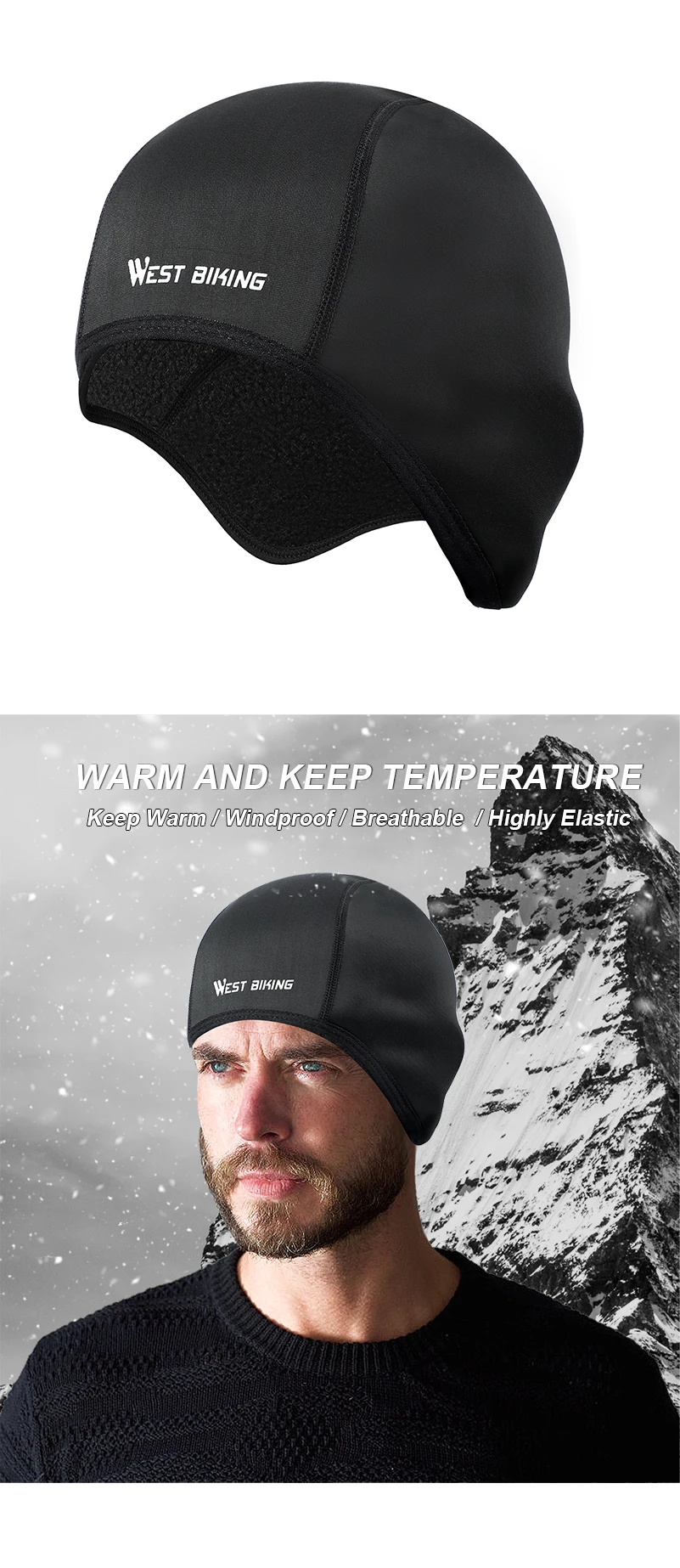 winter hiking hat