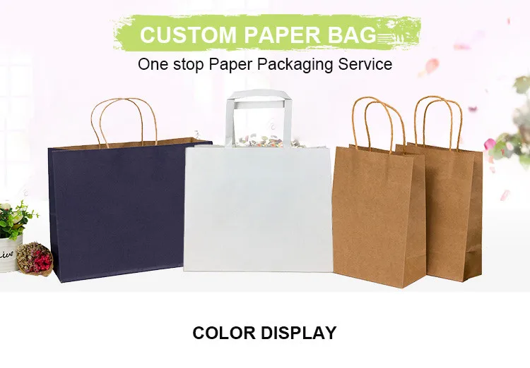 Eco-friendly Recycled Custom Made Printed Kraft Carry Out Packaging