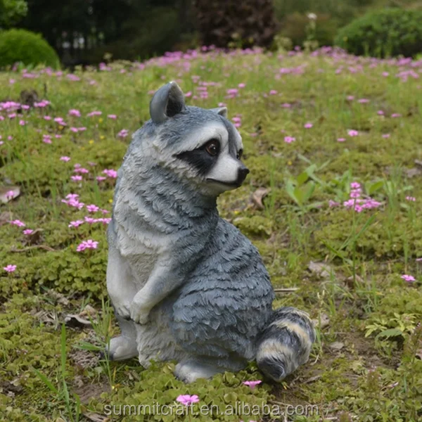 Resin Animal Figurines Raccoon Statue Garden Ornament - Buy Raccoon ...