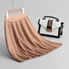 2018 autumn winter latest design stretch short skirt solid color bark pattern knit skirts a line skirt