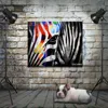 Animal oil painting zebra images
