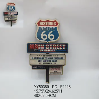 Embossed Route 66 Sign Wall Arts Metal Wall Decor Buy Road Sign