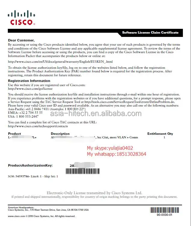 cisco 2900 right to use license