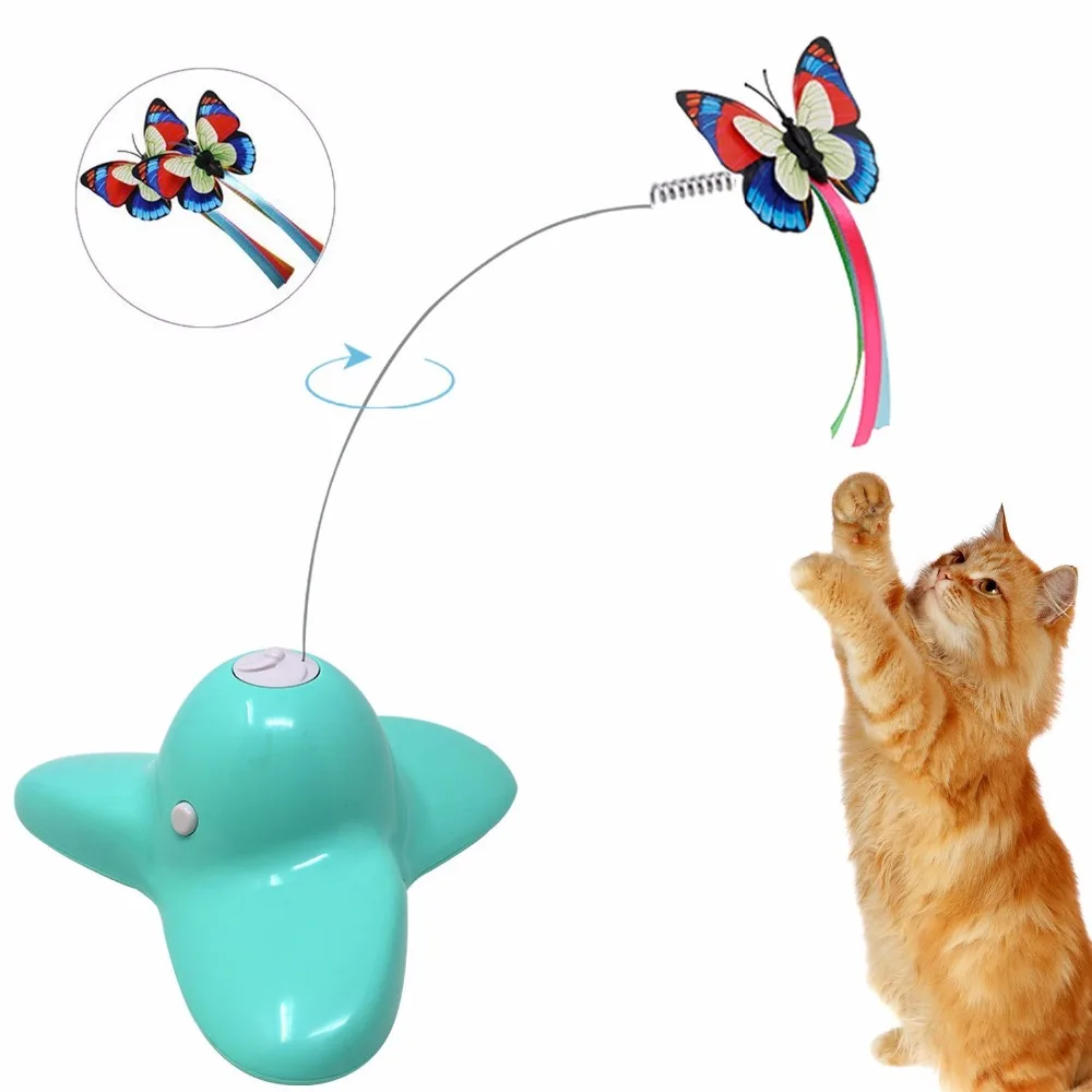 interactive butterfly cat toy