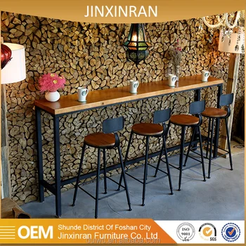 Wholesale Bar Furniture Vintage Iron Industrial Style Bar Long