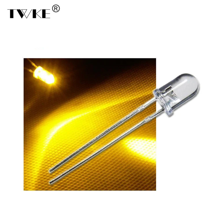 DIP 5mm Through Hole Yellow Led Diode