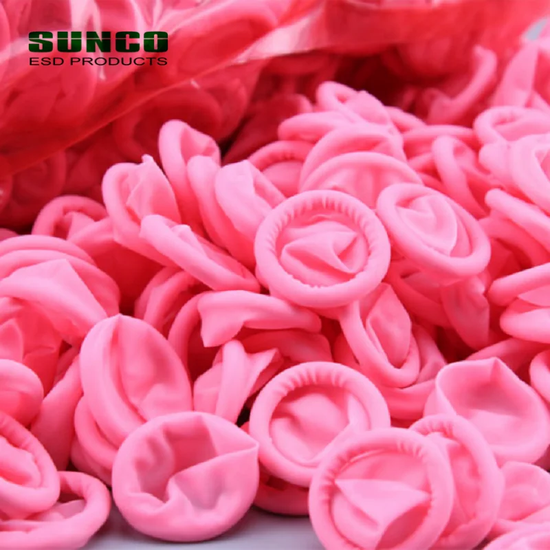 Malaysia Natural Latex Esd Pink Finger Cots For Semiconductor And Cleanroom Buy Cleanroom Esd