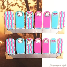 Pink Blue Cute cat child Nail Arts Nail Sticker Waterproof Nail Decal Sticker Gel Polish French