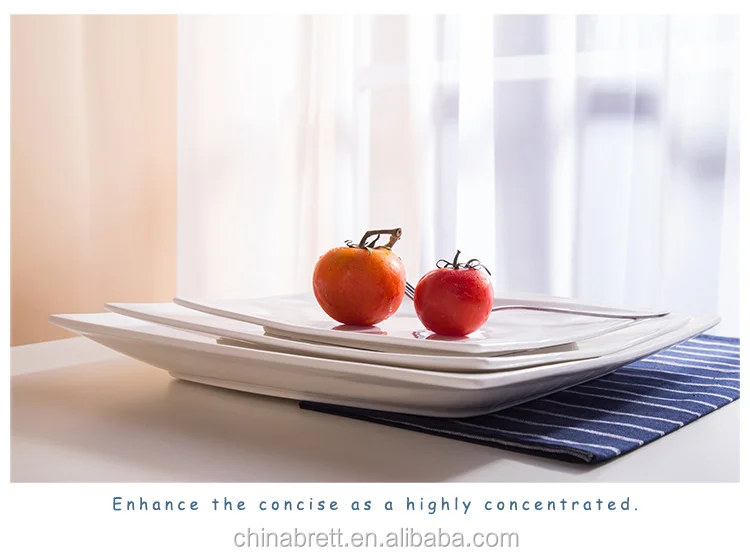 Best Selling Products Decorative Ceramic Tableware Square Shape Dinner Plate