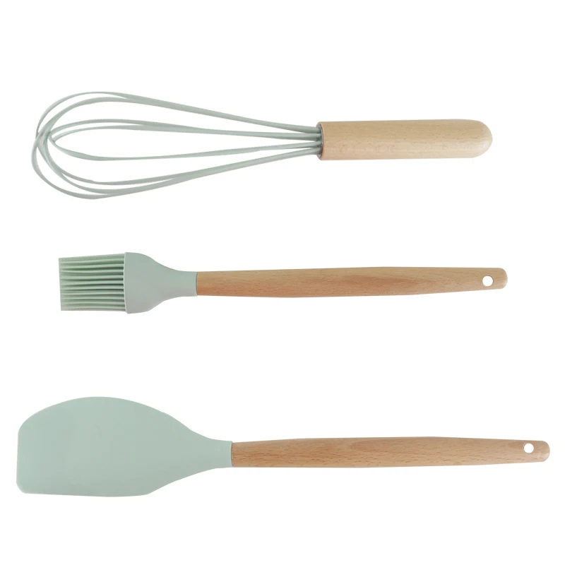 bamboo silicone utensils