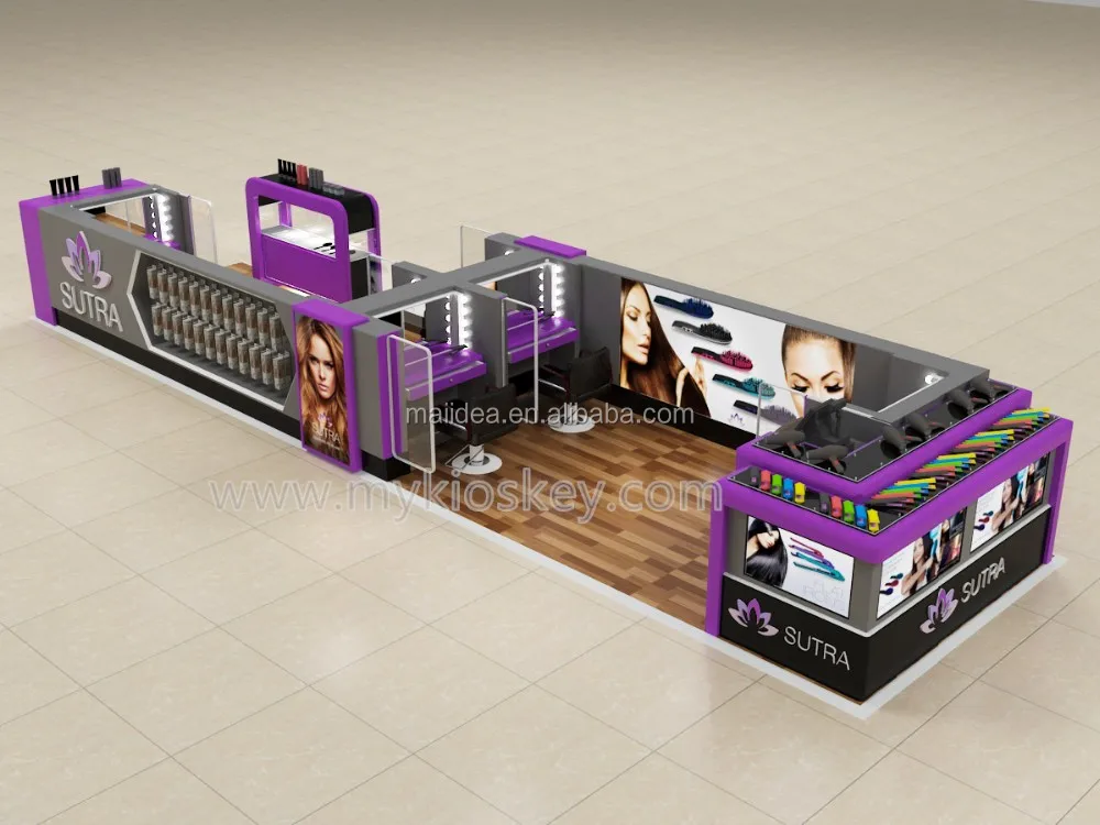Newest Style Mall Hair Salon Kiosk Design Hair Hairdressing Kiosk - Buy ...