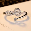Latest silver design engagement key shape R73 wedding band rings