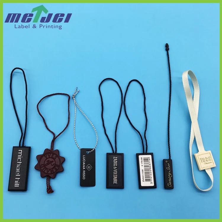Custom embossed plastic tag for watches, price tag for jewelry