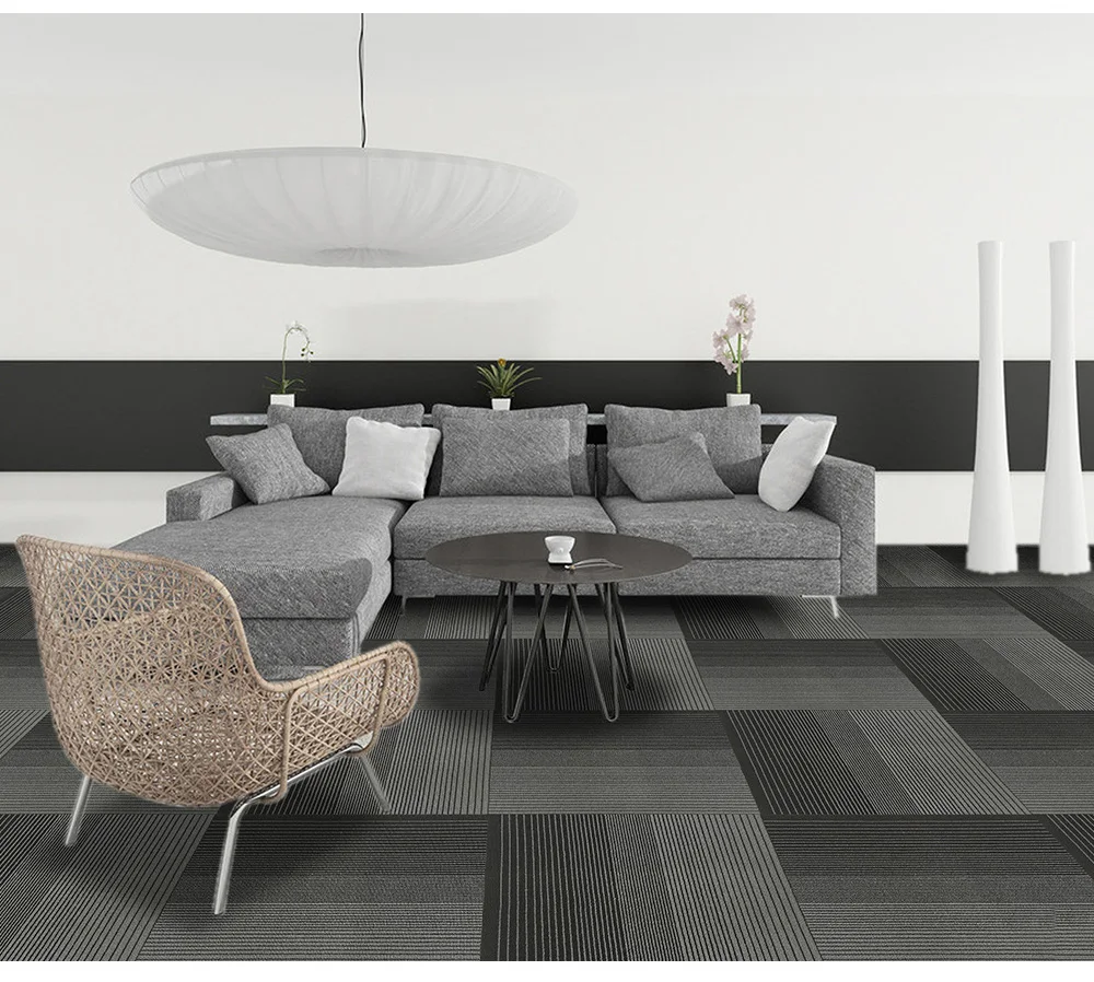 Carpet Pvc Flooring Tile / 100 Nylon Carpet Tiles With Pvc Backing Xp