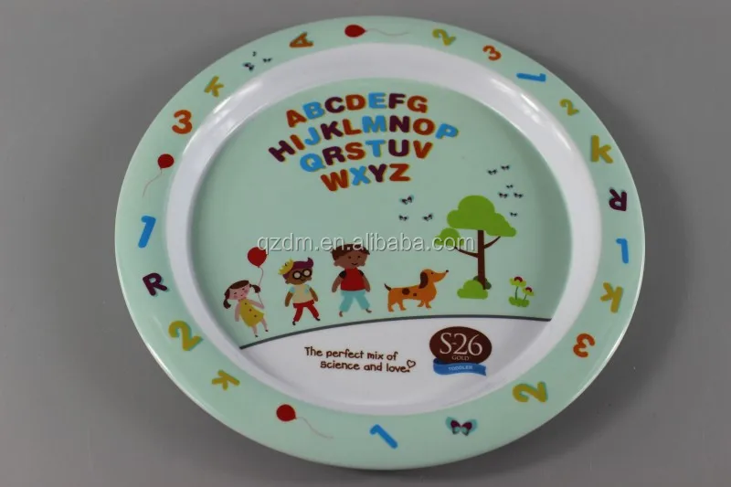 Sales promotion Melamine Kids Dinner Plate Lunch Dishes