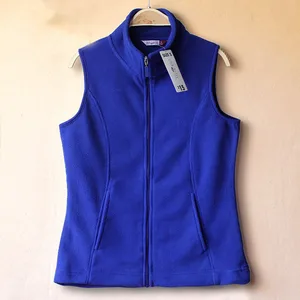 Woman Blue Work Uniform Fleece Vest Woman Blue Work Uniform Fleece Vest