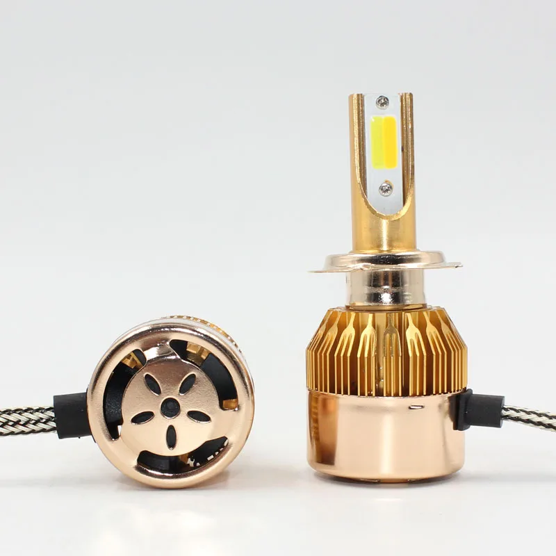 C6 H7 Led Headlight Bulb 12000lm 36w Cob Led Headlamp H1 H3 880 881 H7