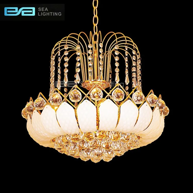 Candelabro De Cristal Dorado Para Hotel,Candelabro Moderno,Barato