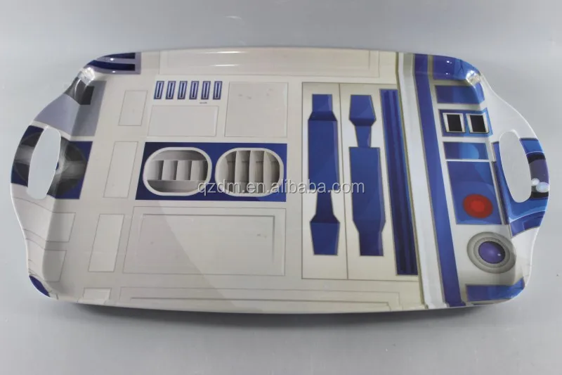 19" Melamine Serving Tray With Handle FDA
