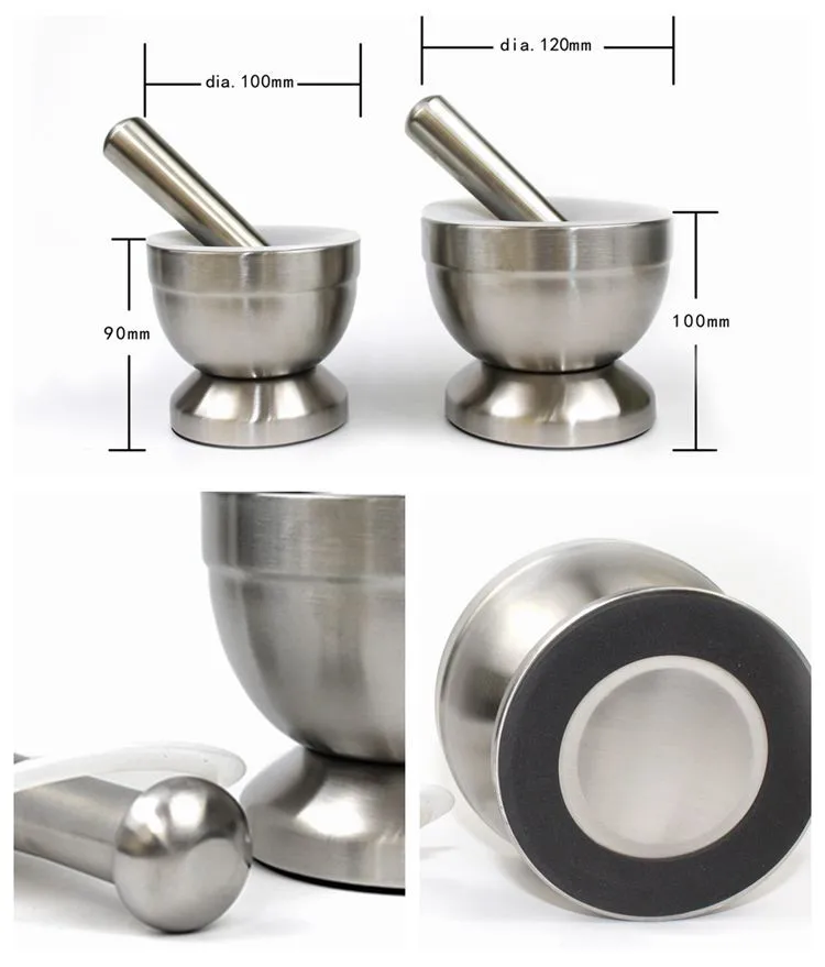 2 Sizes Stainless Steel 304 Mortar And Pestle Set,Spice Grinder Buy