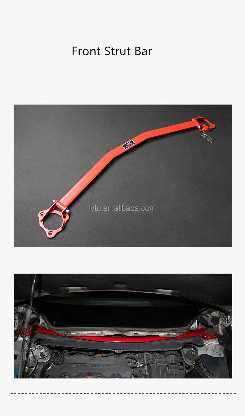 Front Rear Lower Subframe Suspension Tie Bar Strut Tower Brace For