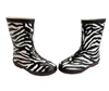 Women zebra printing fashion rubber rain boots waterproof half boots