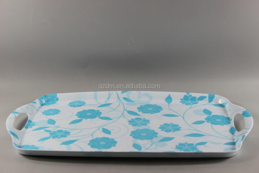 2-Handled Melamine Trays,Plastic Food Trays With Handles