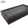 New simple design clear window black flat cardboard gift box on sale
