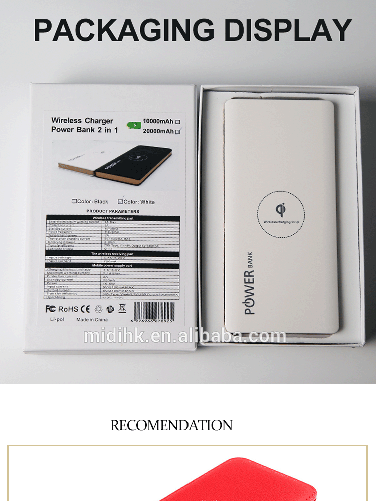 wireless power bank charger, factory 10000mah slim Power Banks - ANKUX.COM