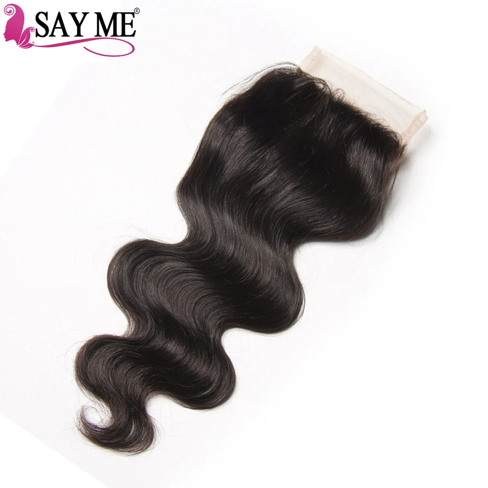 4x4 Wet And Wavy Indian Virgin Body Wave Lace Closure Hijab