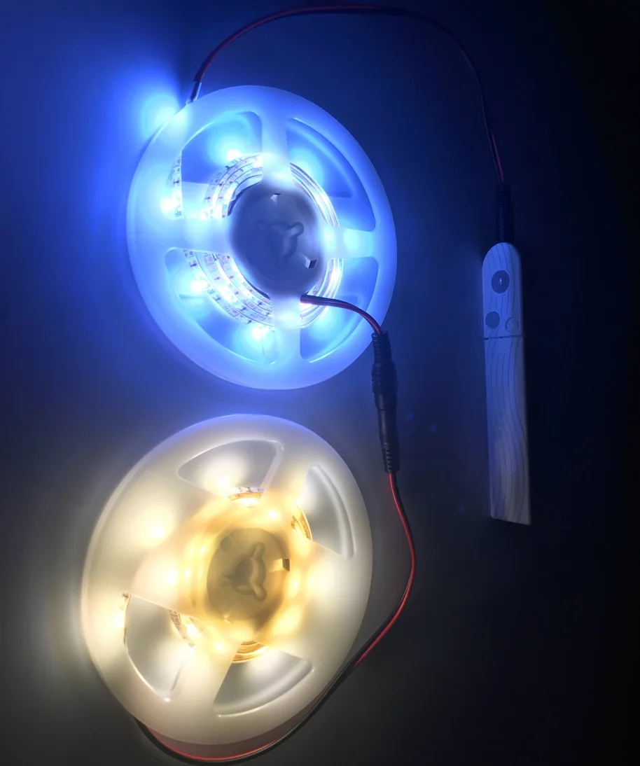 Pir Motion Sensor Led Strip Lights Portable 2835 1m3m Long For Bed