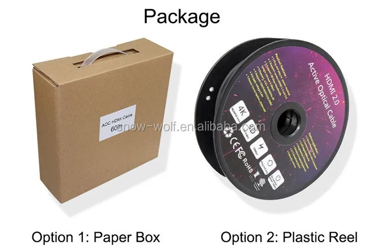 Fiber HDMI cable Manufacturer 10M 15M 20M 30M 50M 70M 80M 100M 4K/60Hz RGB 4:4:4 18Gbps Fiber Optic HDMI 2.0b cable - ANKUX.COM