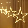 New Product 138 Led Twinkle Light 12 Star Curtain String Lighting For Holiday Christmas Wedding decorative