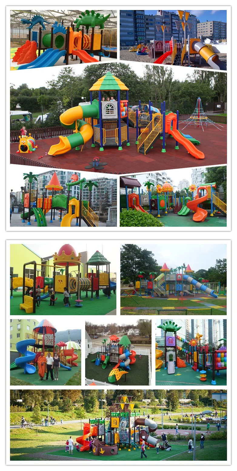 Plastic Playground Material and Outdoor Playground Type plastic slide and swing set