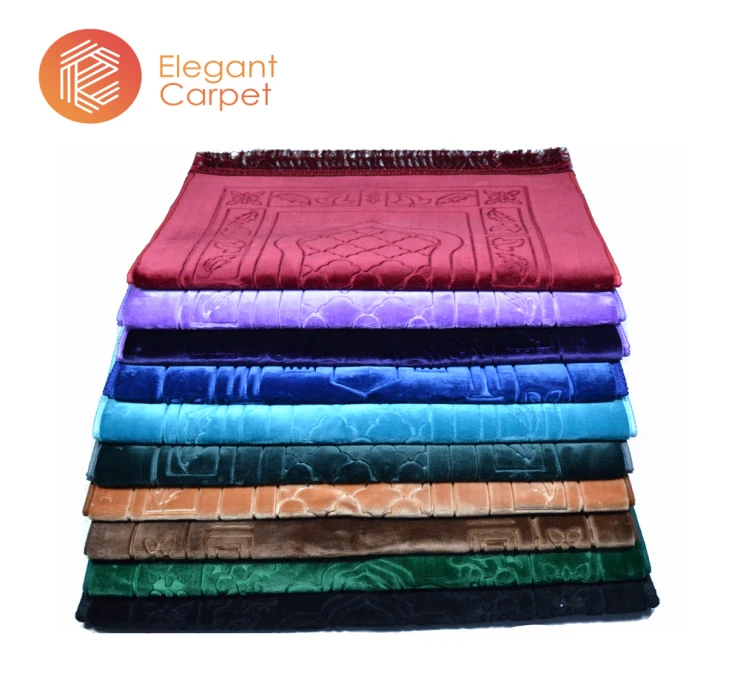 Personalised Portable Flannel Surface Muslim Prayer Mat With Thick