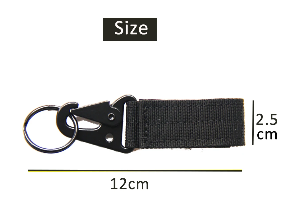 Tactical bing Keychain With Hook And Loop Multifunction Carabiners