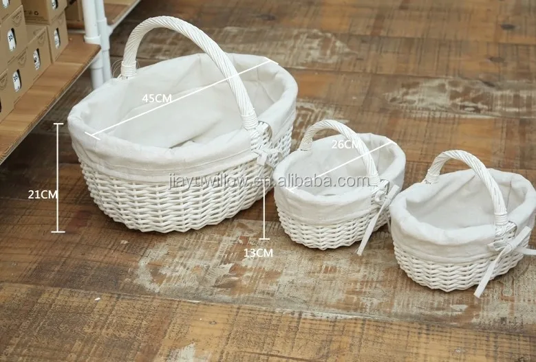 Wholesale White Wicker Basket With Handle Wicker Shopping Basket Buy