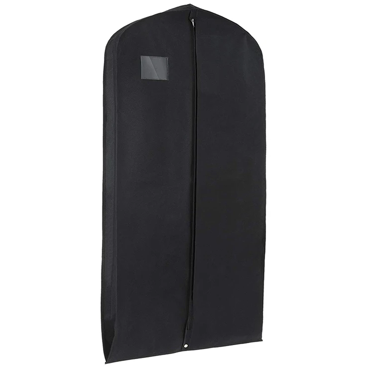 Customized Hotel Zipper Suit Garment Bag Non Woven With Clear Window ...