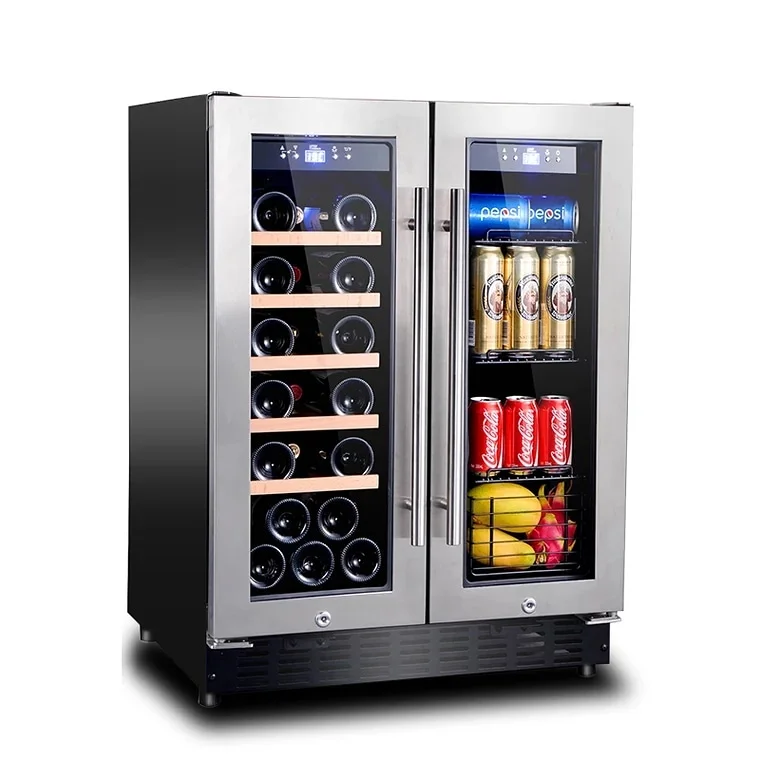 double wine cooler fridge