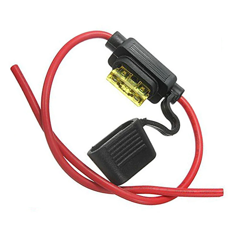 Free Shipping Waterproof Inline Fuse Holder With Lead Wire (20amp,12