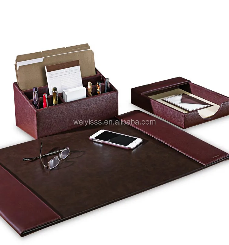 Hotel Office Faux Leather Desk Drawer Organizer Tray With Low Price
