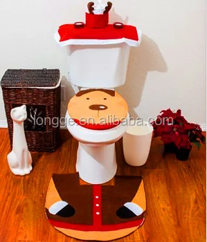 New Design For Christmas Decorations Happy Santa Toilet Seat Cover